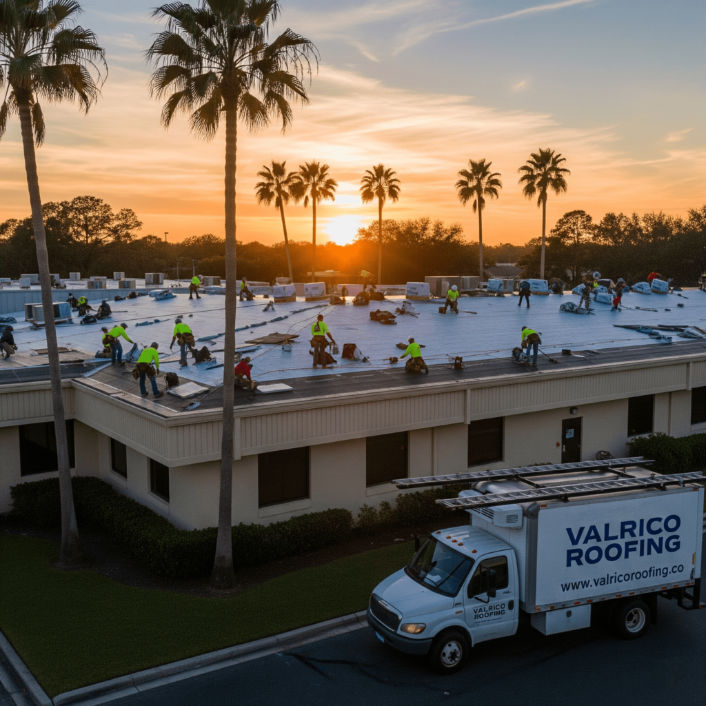 Valrico roofing commercial TPO roof installation for business property